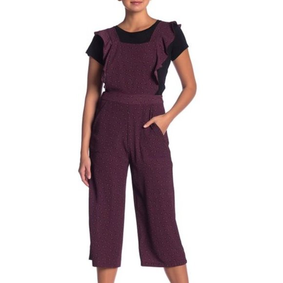 Bobeau Plum Gold Jumpsuit 